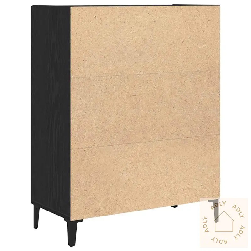Skjenk Svart Eik 69,5X34X90 Cm Konstruert Tre