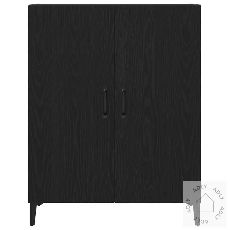 Skjenk Svart Eik 69,5X34X90 Cm Konstruert Tre