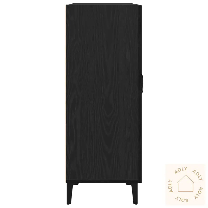 Skjenk Svart Eik 69,5X34X90 Cm Konstruert Tre
