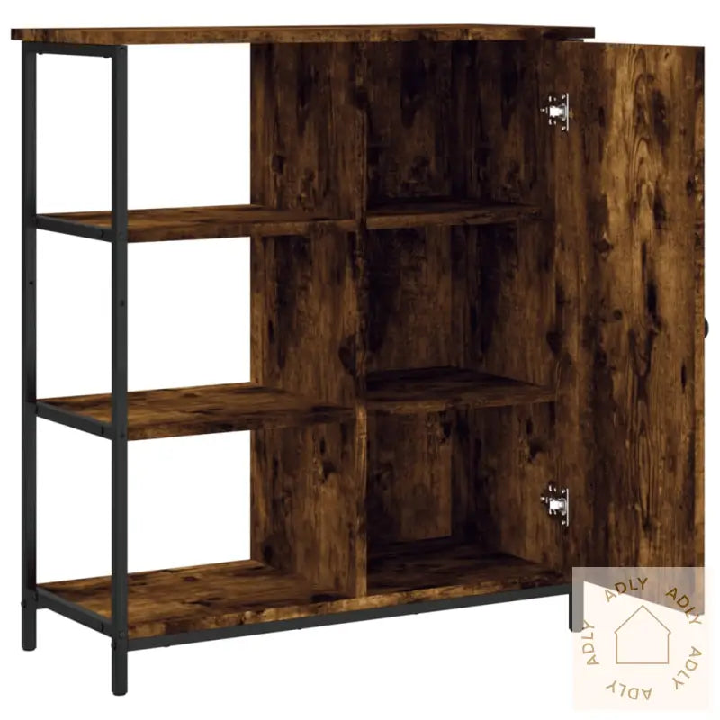 Skjenk Røkt Eik 70X30X80 Cm Konstruert Tre