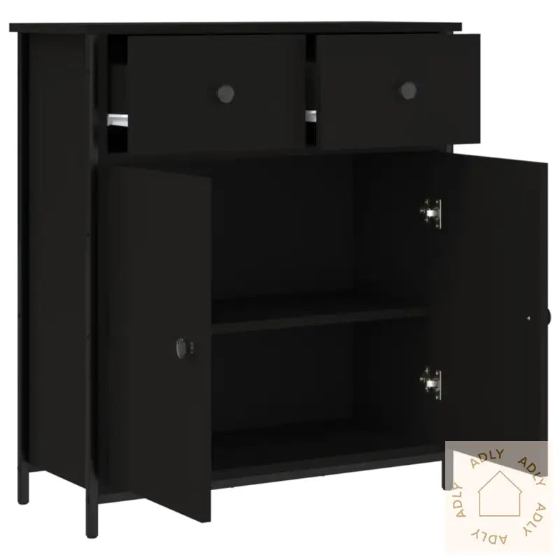 Skjenk Svart 70X30X80 Cm Konstruert Tre