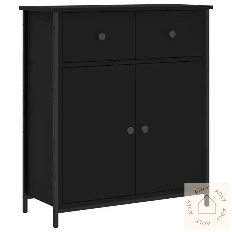 Skjenk Svart 70X30X80 Cm Konstruert Tre