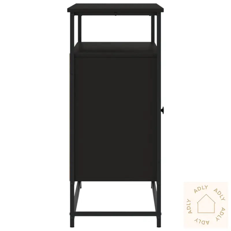 Skjenk Svart 100X35X80 Cm Konstruert Tre