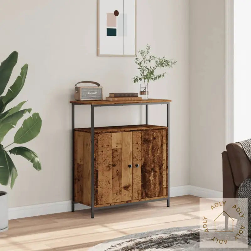 Skjenk Gammelt Tre 70X30X80 Cm Konstruert Tre