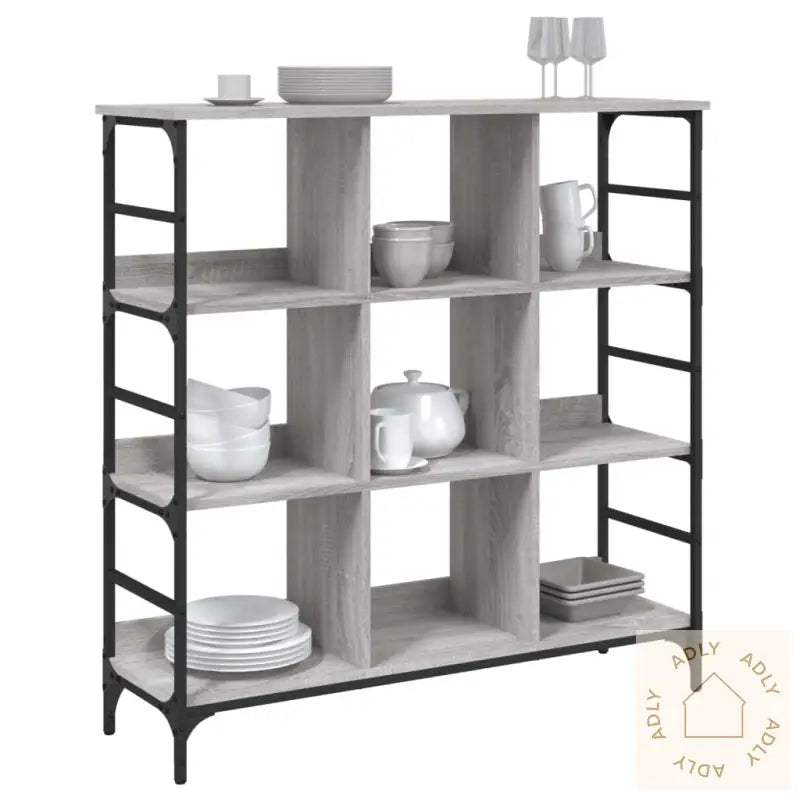 Skjenk Grå Sonoma 102X32X103,5 Cm Konstruert Tre