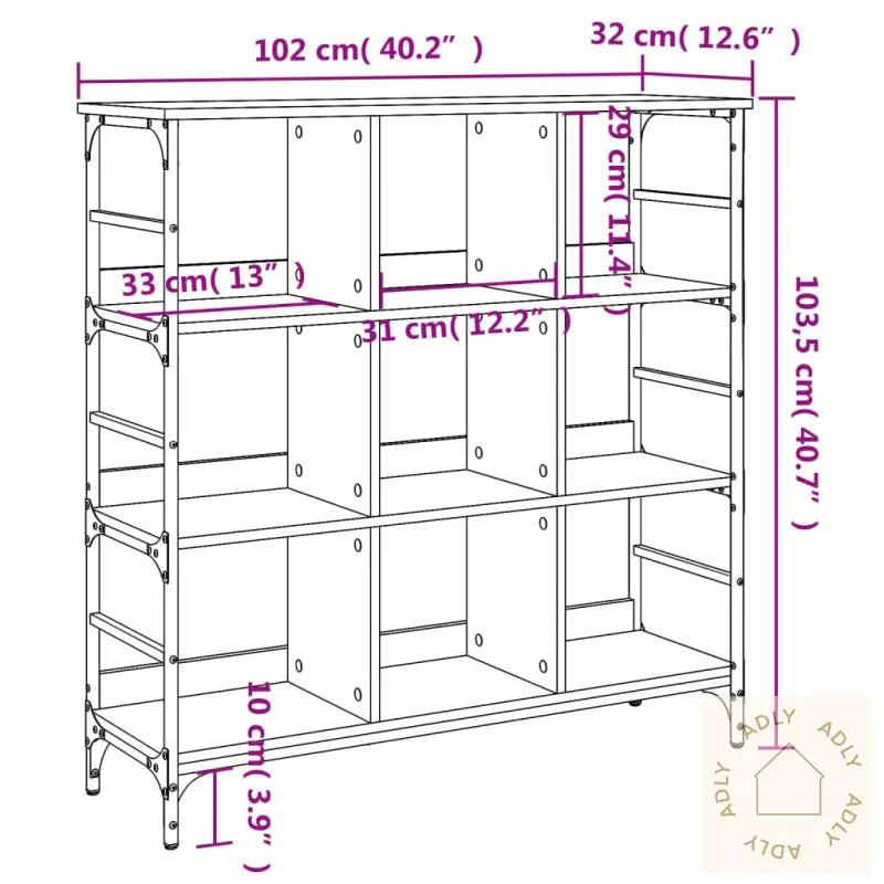 Skjenk Svart 102X32X103,5 Cm Konstruert Tre