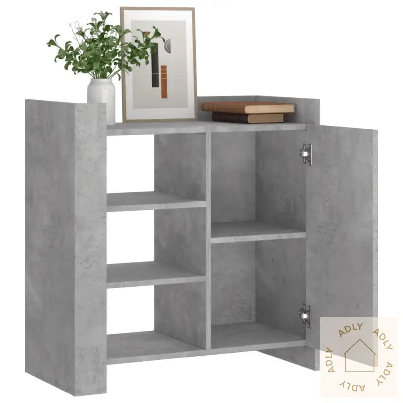 Skjenk Betonggrå 73,5X35X75 Cm Konstruert Tre