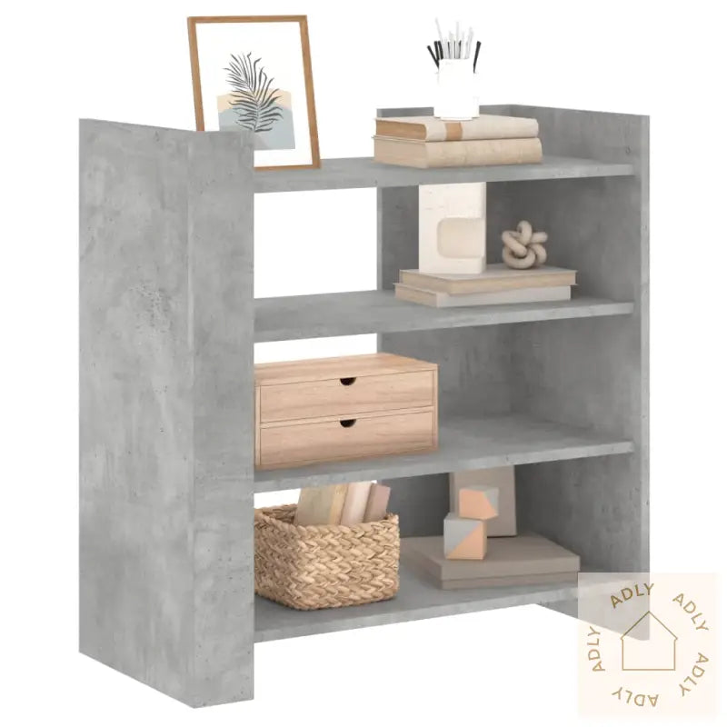 Skjenk Betonggrå 73,5X35X75 Cm Konstruert Tre