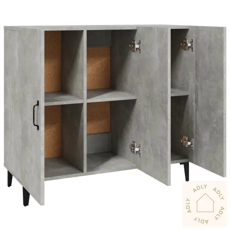 Skjenk Betonggrå 90X34X80 Cm Konstruert Tre