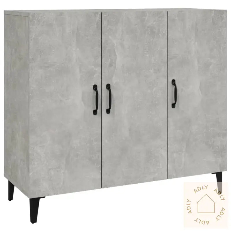 Skjenk Betonggrå 90X34X80 Cm Konstruert Tre