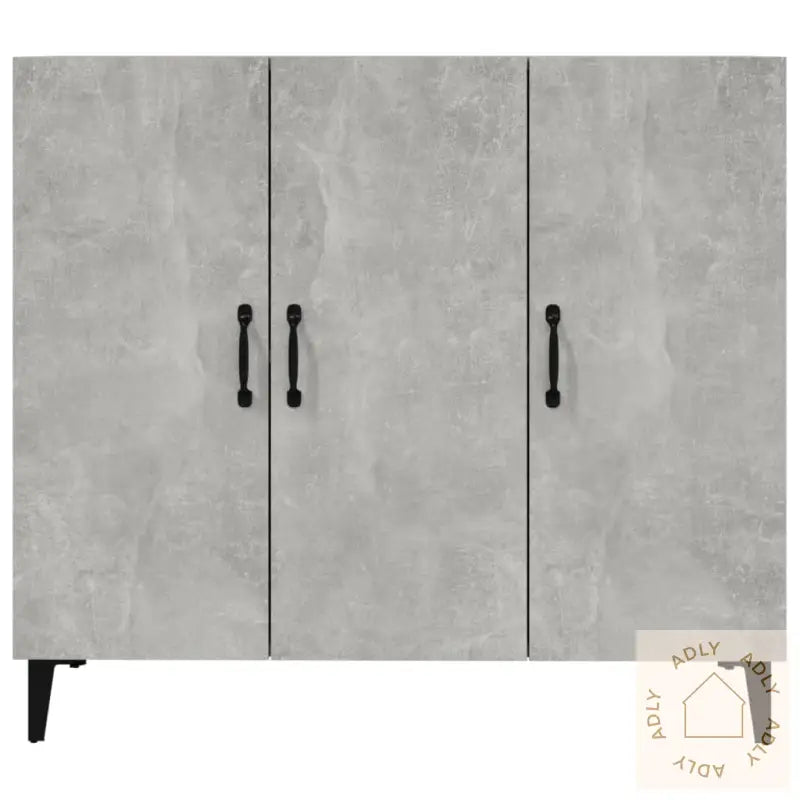 Skjenk Betonggrå 90X34X80 Cm Konstruert Tre