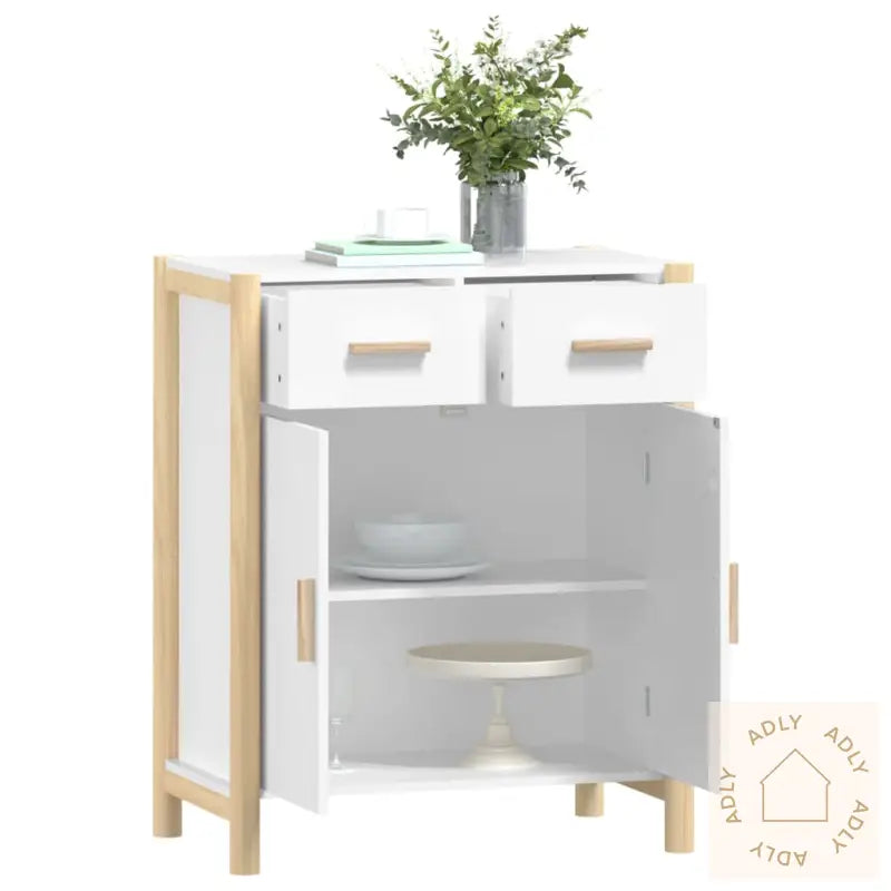 Skjenk Hvit 62X38X75 Cm Konstruert Tre
