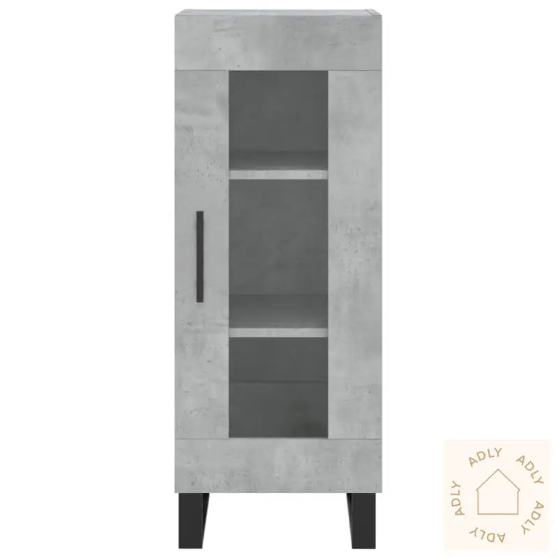 Skjenk Betonggrå 34,5X34X90 Cm Konstruert Tre