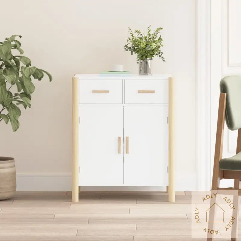 Skjenk Hvit 62X38X75 Cm Konstruert Tre