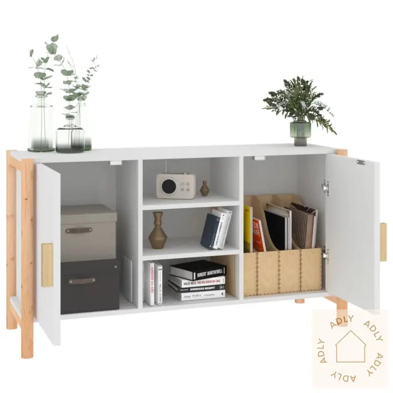Skjenk Hvit 107X38X60 Cm Konstruert Tre