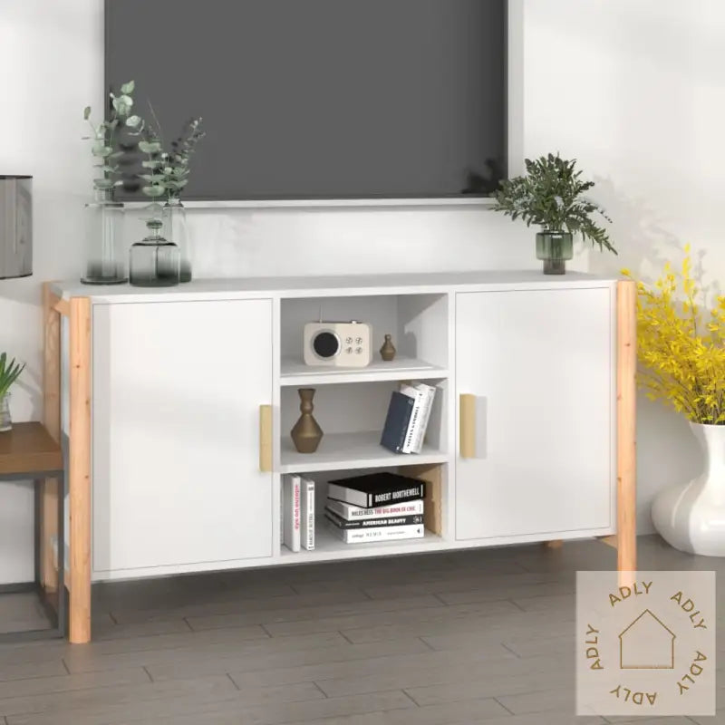 Skjenk Hvit 107X38X60 Cm Konstruert Tre