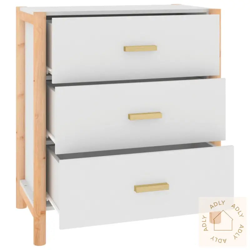 Skjenk Hvit 62X38X70 Cm Konstruert Tre