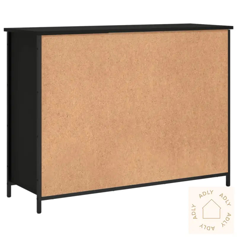 Skjenk Svart 100X35X75 Cm Konstruert Tre