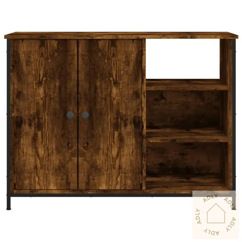 Skjenk Røkt Eik 100X33X75 Cm Konstruert Tre