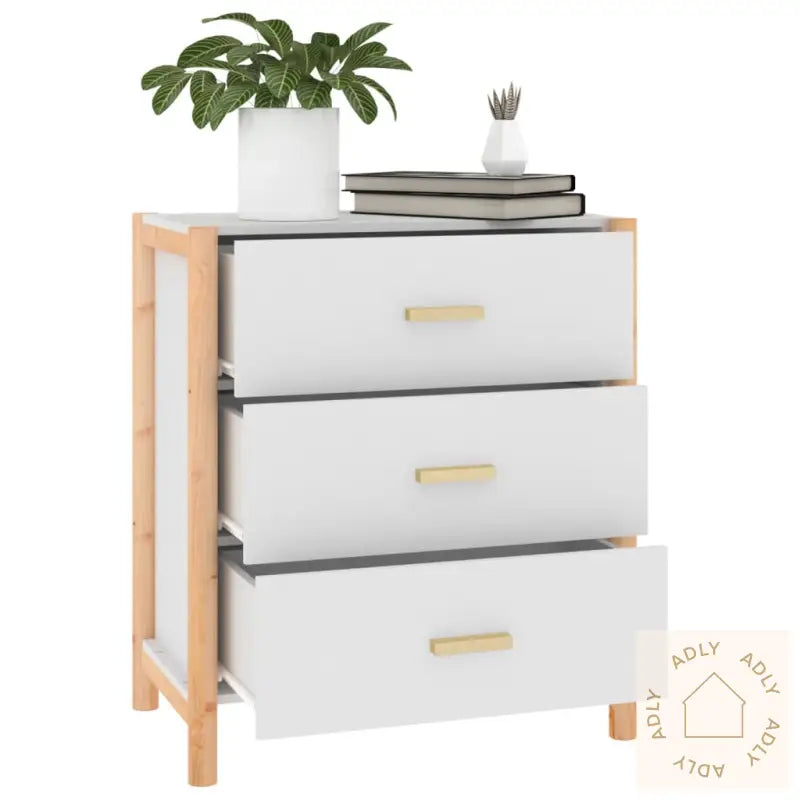 Skjenk Hvit 62X38X70 Cm Konstruert Tre