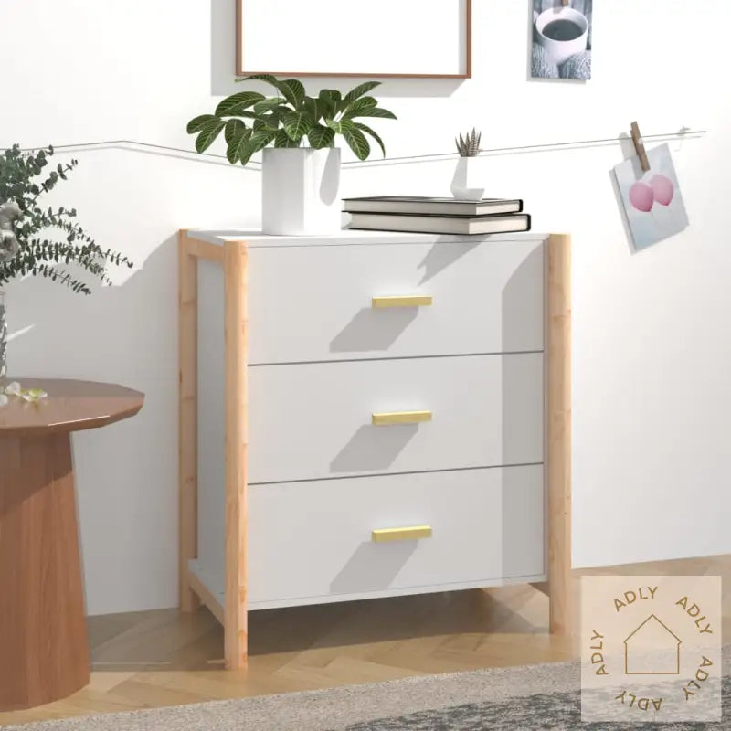 Skjenk Hvit 62X38X70 Cm Konstruert Tre