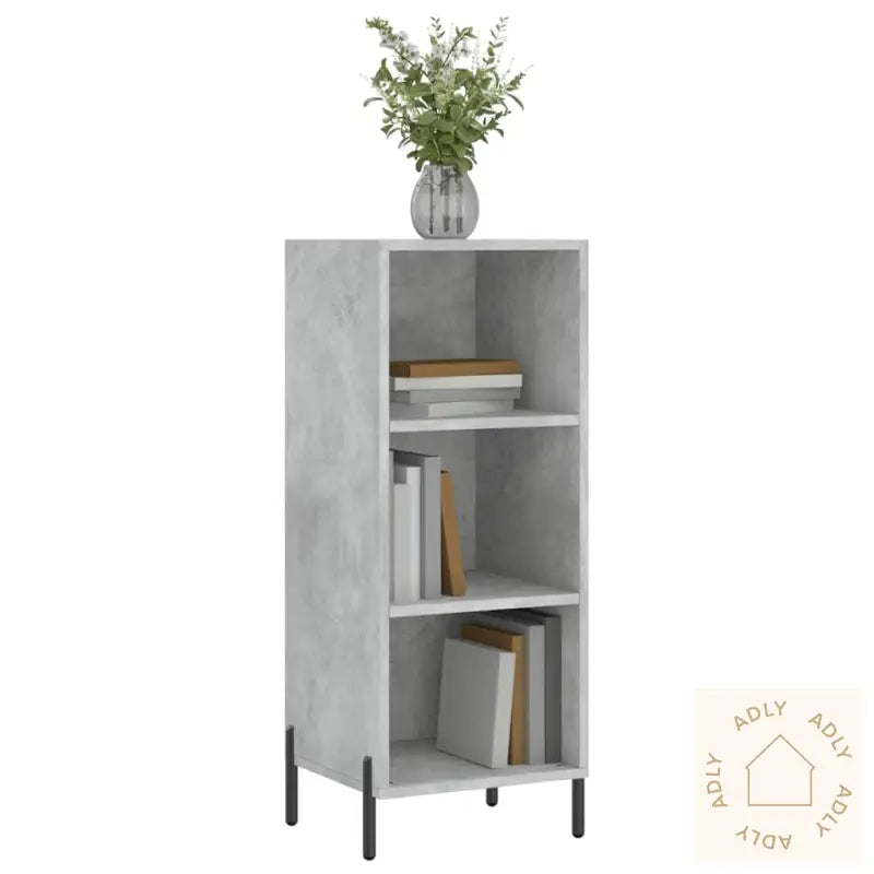 Skjenk Betonggrå 34,5X32,5X90 Cm Konstruert Tre