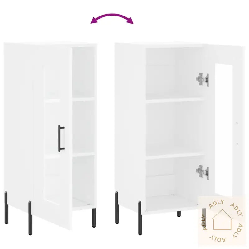 Skjenk Hvit 34,5X34X90 Cm Konstruert Tre