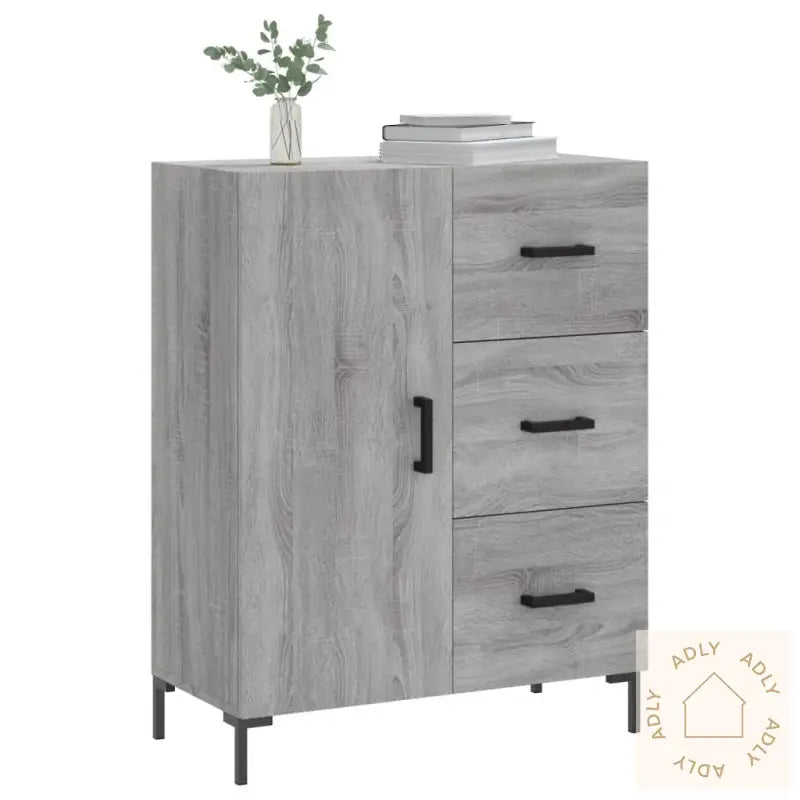 Skjenk Grå Sonoma 69,5X34X90 Cm Konstruert Tre