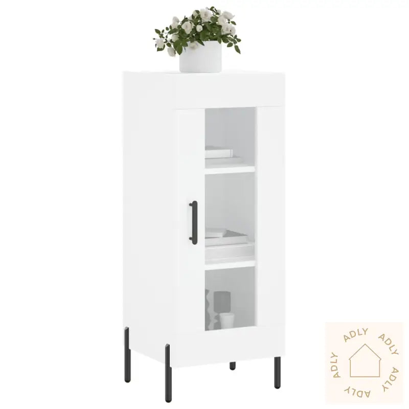 Skjenk Hvit 34,5X34X90 Cm Konstruert Tre