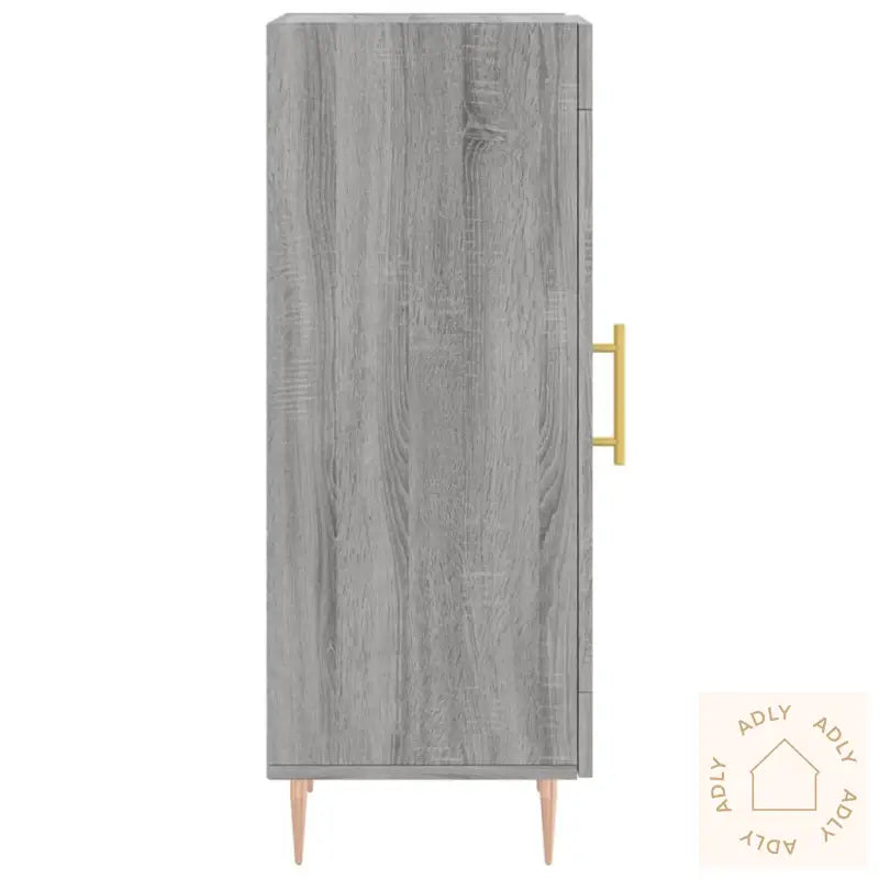 Skjenk Grå Sonoma 34,5X34X90 Cm Konstruert Tre