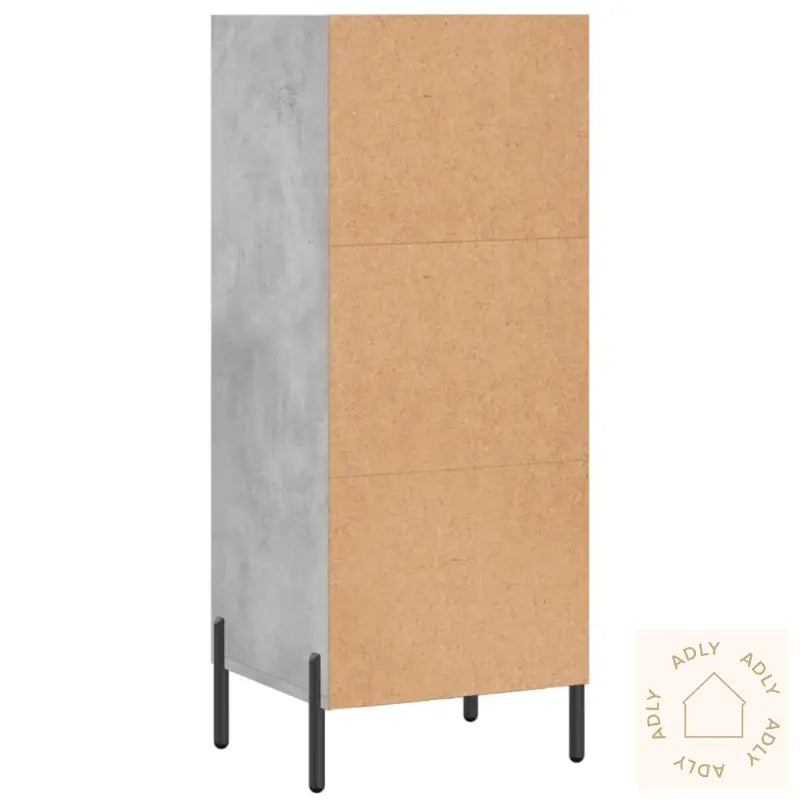 Skjenk Betonggrå 34,5X32,5X90 Cm Konstruert Tre
