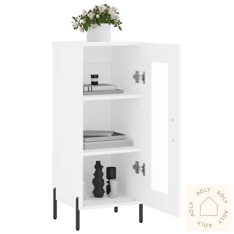 Skjenk Hvit 34,5X34X90 Cm Konstruert Tre