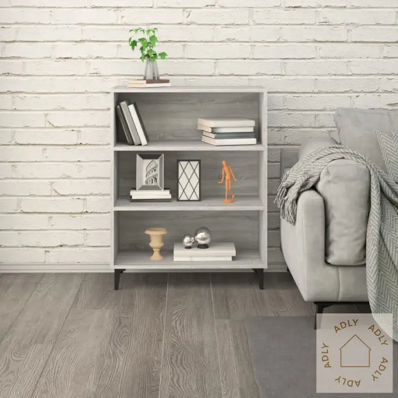 Skjenk Grå Sonoma 69,5X32,5X90 Cm Konstruert Tre