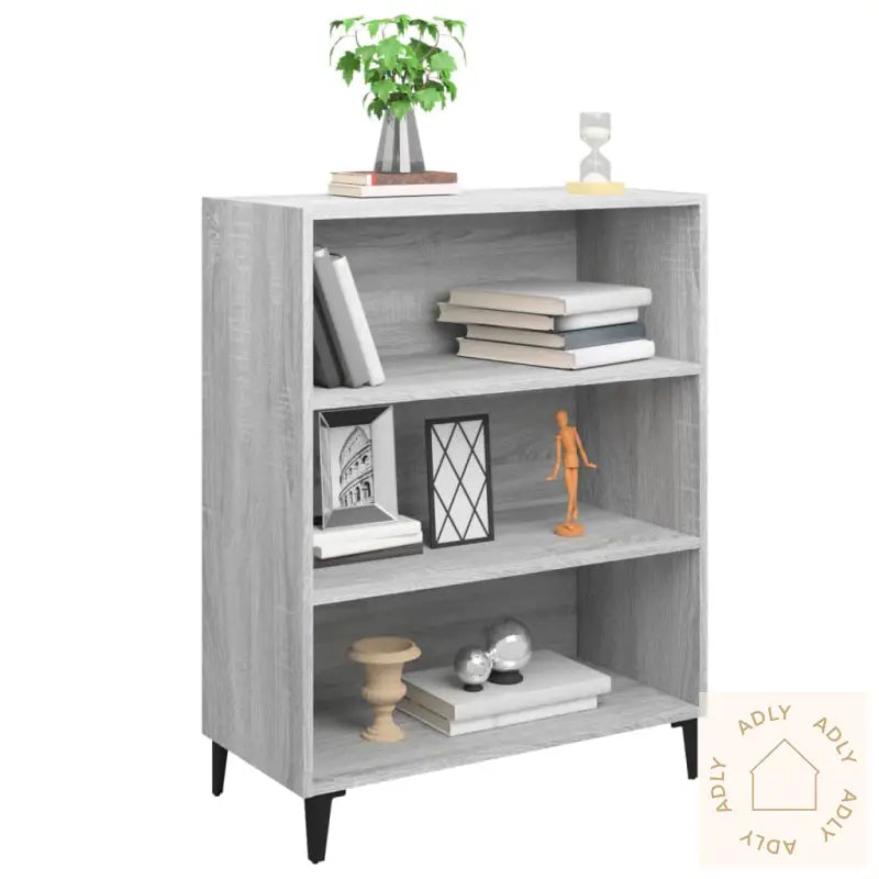 Skjenk Grå Sonoma 69,5X32,5X90 Cm Konstruert Tre