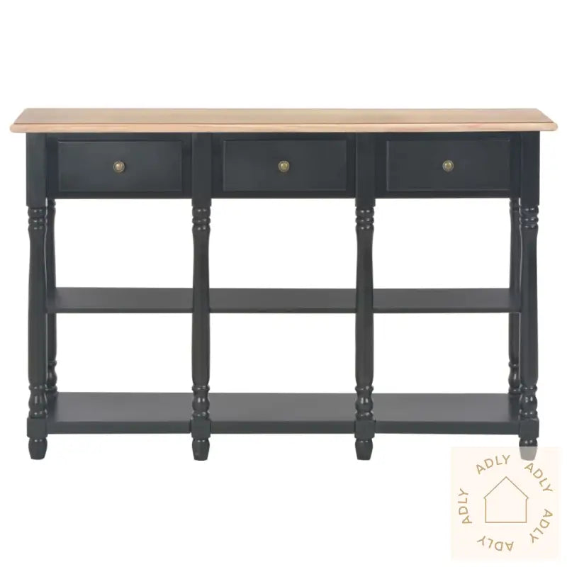 Konsollbord Svart 110X30X76 Cm Konstruert Tre