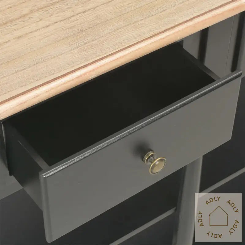 Konsollbord Svart 110X30X76 Cm Konstruert Tre