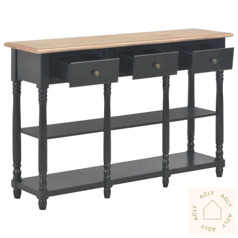 Konsollbord Svart 110X30X76 Cm Konstruert Tre