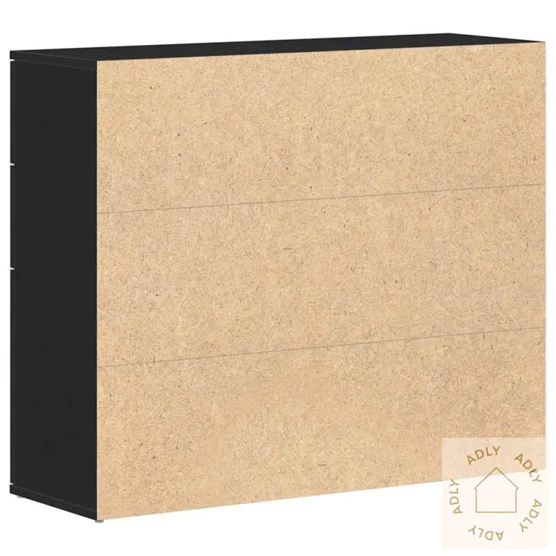Skjenk Svart Eik 91X29,5X75 Cm Konstruert Tre