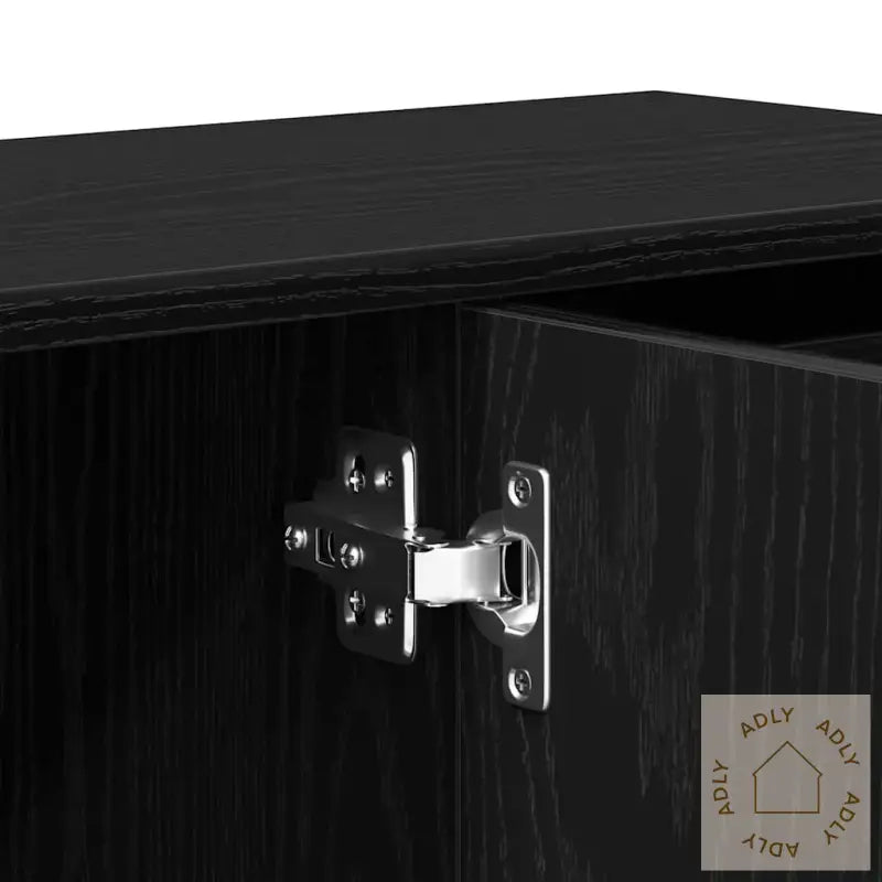 Skjenk Svart Eik 91X29,5X75 Cm Konstruert Tre