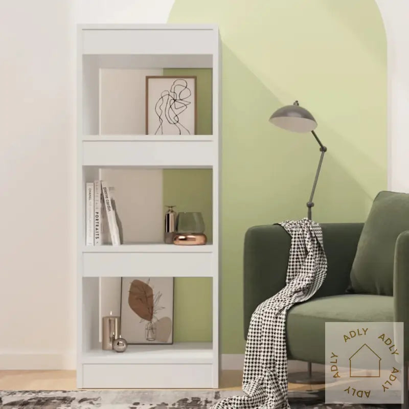 Bokhylle/Romdeler Hvit 40X30X103 Cm Konstruert Tre