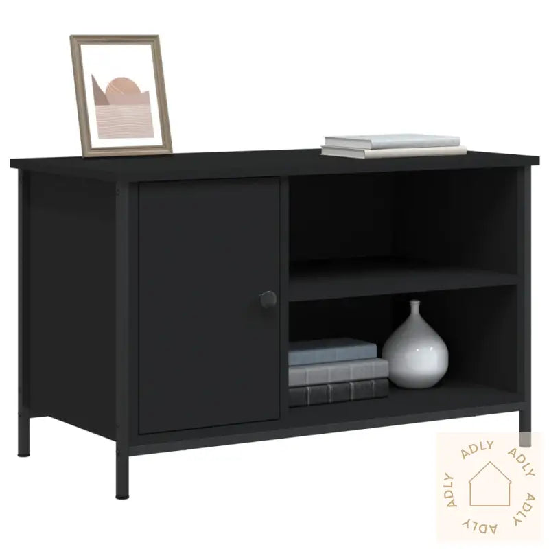 Tv-Benk Svart 80X40X50 Cm Konstruert Tre