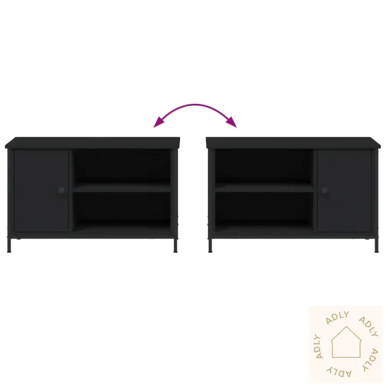 Tv-Benk Svart 80X40X50 Cm Konstruert Tre