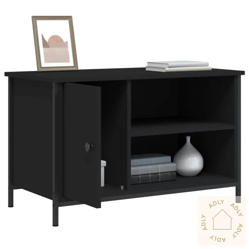 Tv-Benk Svart 80X40X50 Cm Konstruert Tre