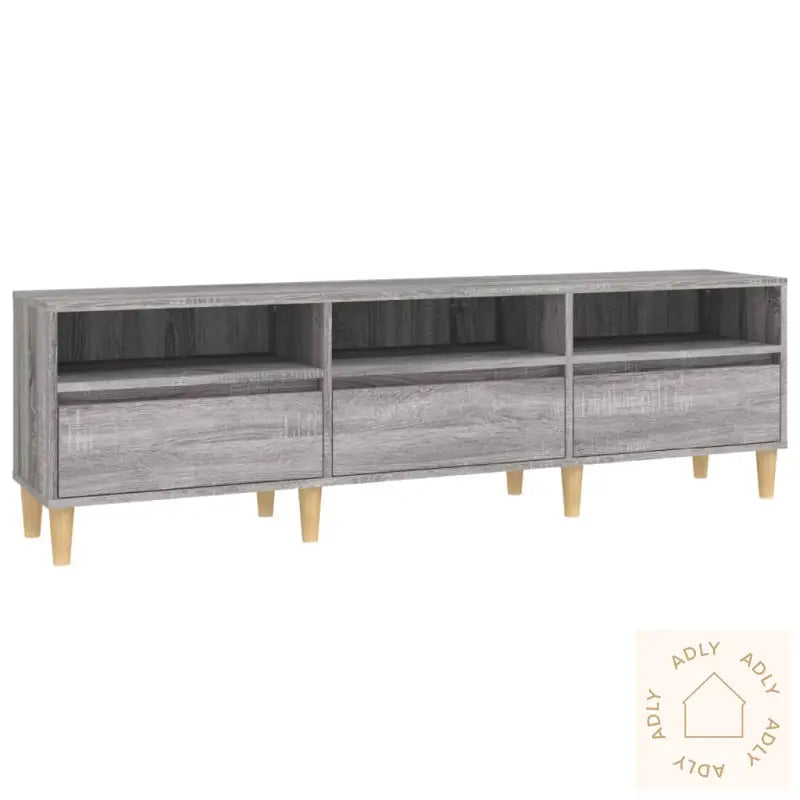 Tv-Benk Grå Sonoma 150X30X44,5 Cm Konstruert Tre