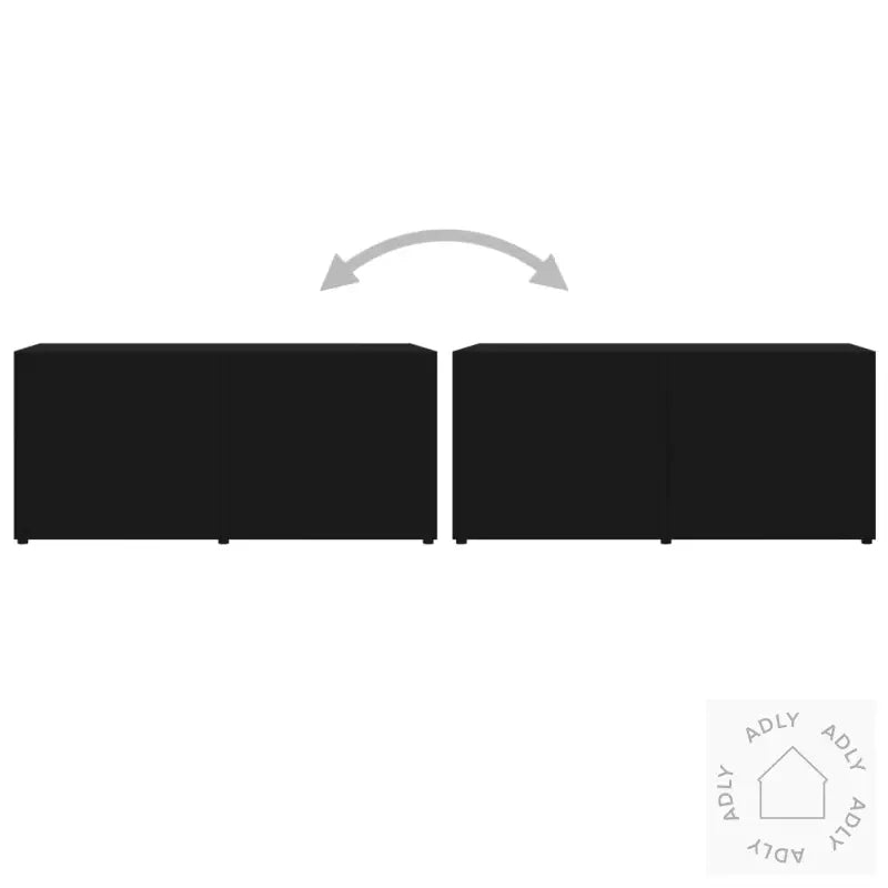 Tv-Benk Svart 80X34X36 Cm Konstruert Tre