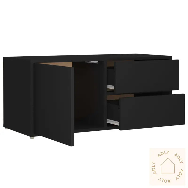 Tv-Benk Svart 80X34X36 Cm Konstruert Tre