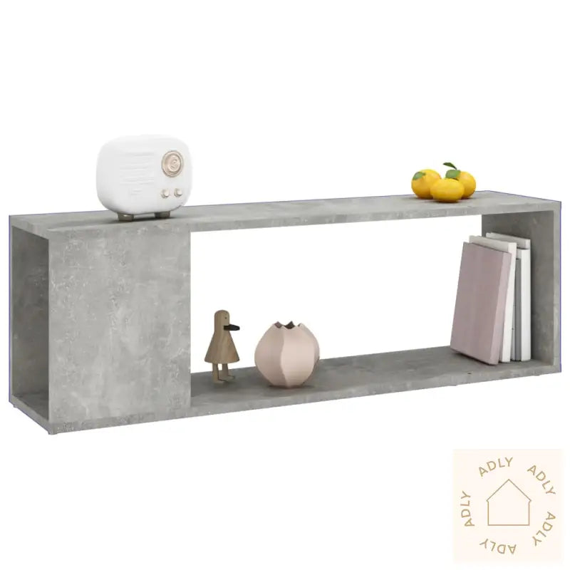 Tv-Benk Betonggrå 100X24X32 Cm Konstruert Tre