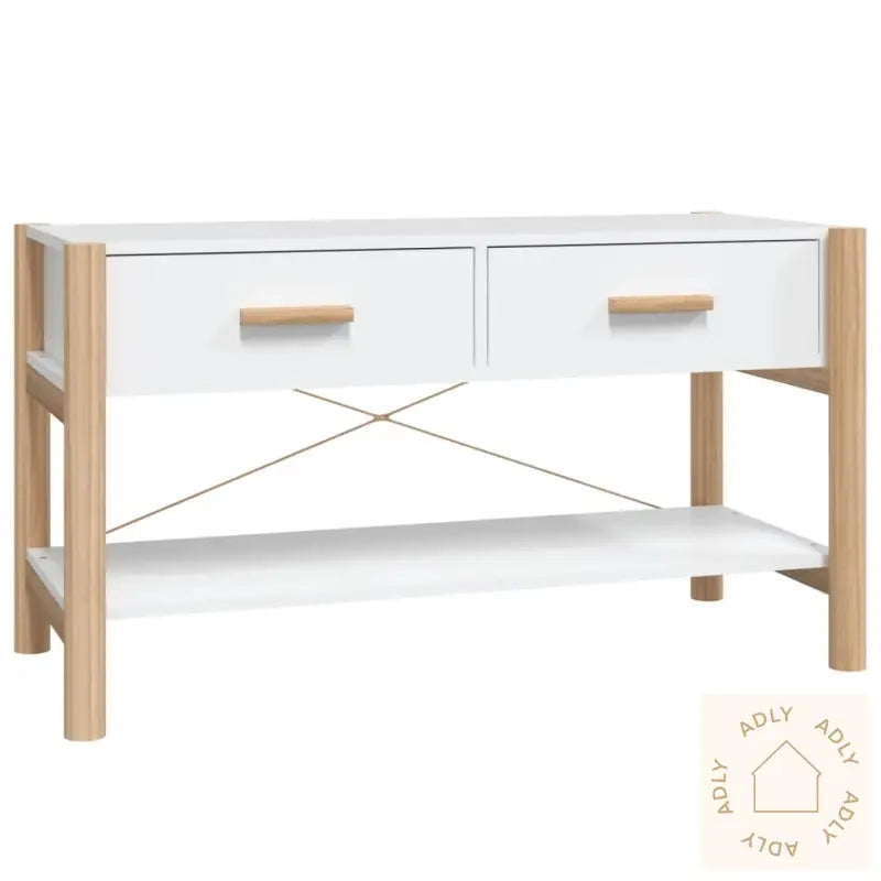 Tv-Benk Hvit 82X38X45 Cm Konstruert Tre