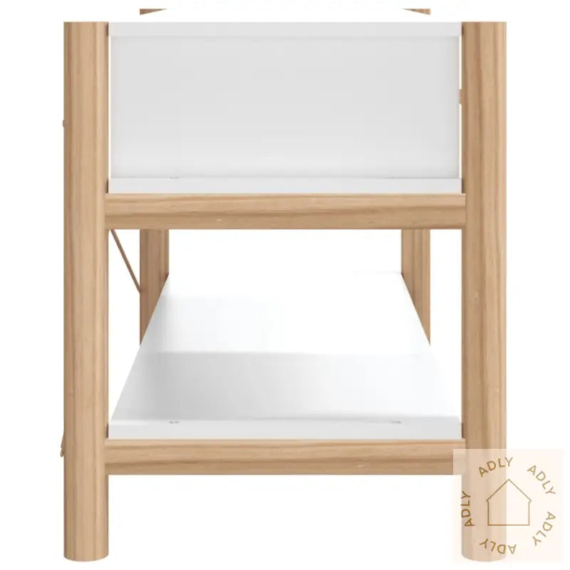 Tv-Benk Hvit 82X38X45 Cm Konstruert Tre