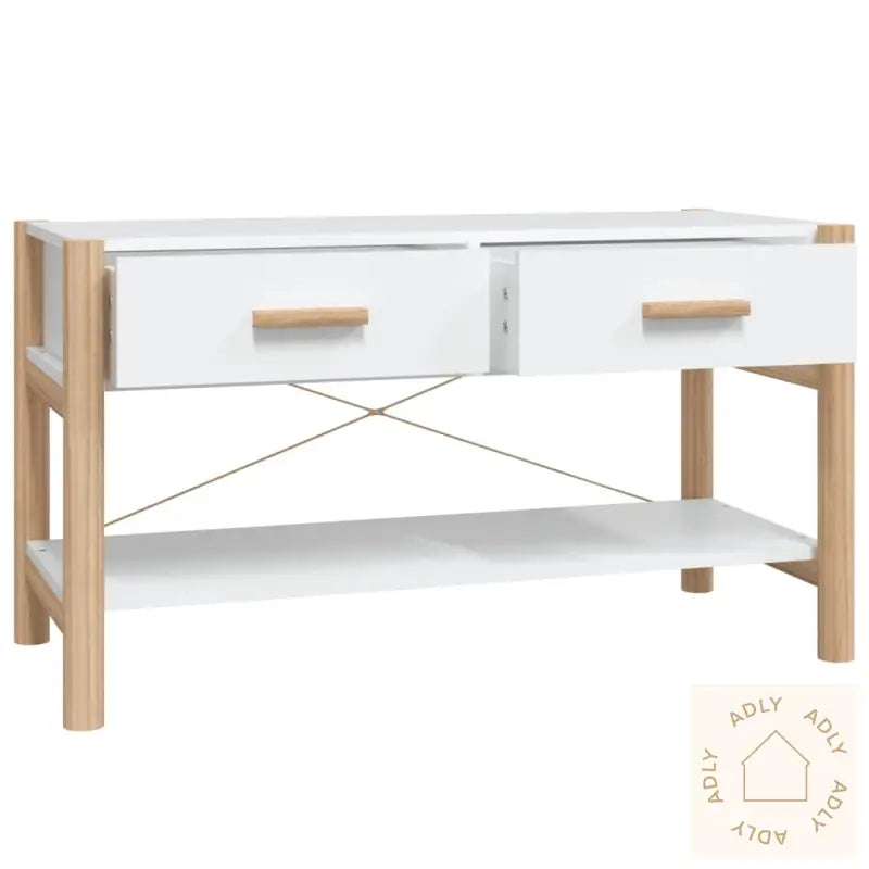 Tv-Benk Hvit 82X38X45 Cm Konstruert Tre